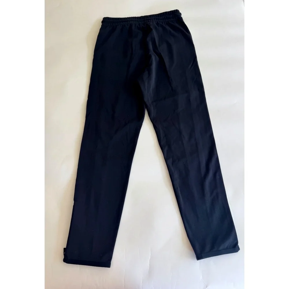 adidas Black Track Pants with White Side Stripes